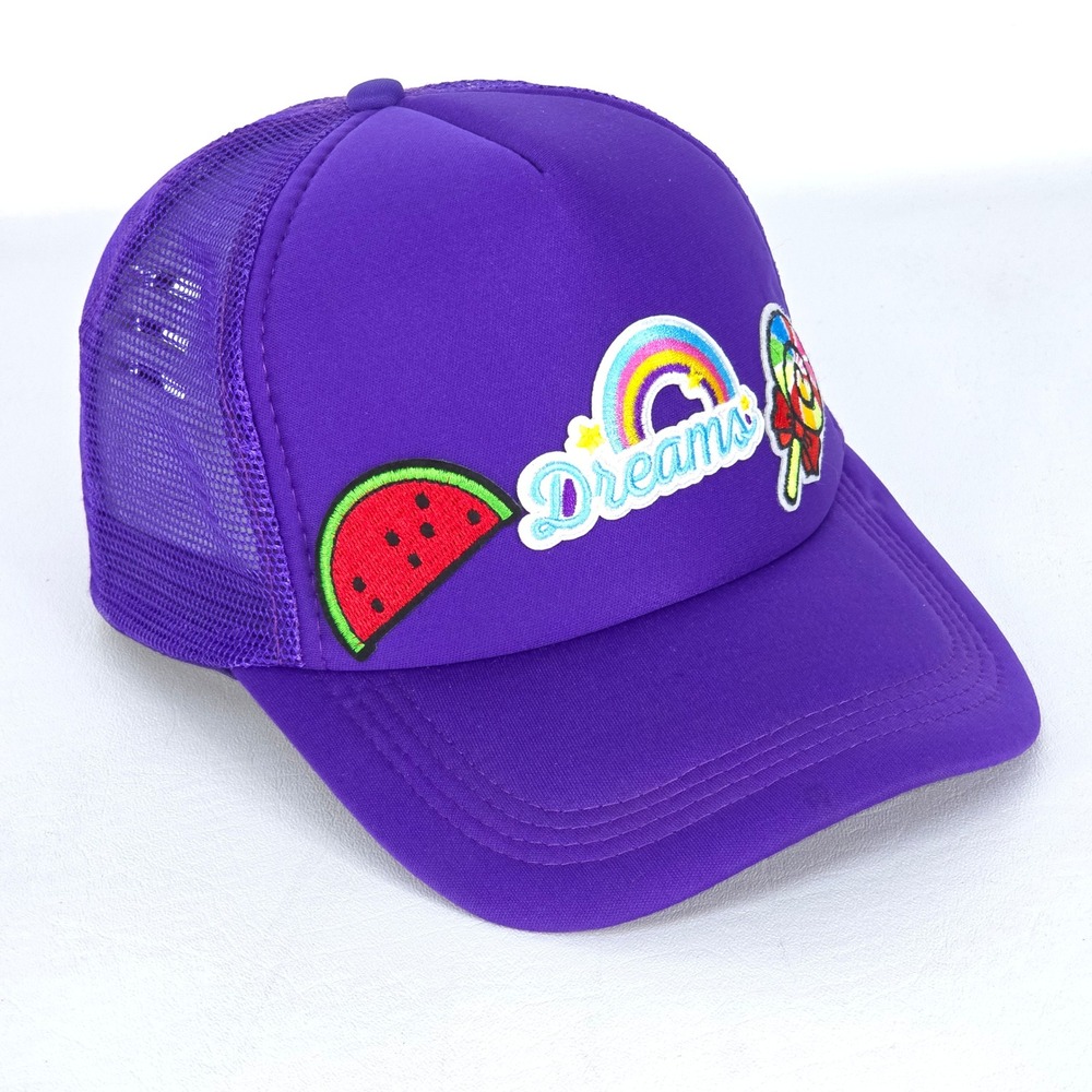 Purple Dream Trucker Hat Watermelon Rainbow Lollipop Mesh Snapback Rave Festival